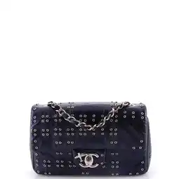 Walmart Pre-Owned Airlines Classic Single Flap Bag Grommet Studded Calfskin Mini By Rebag offer