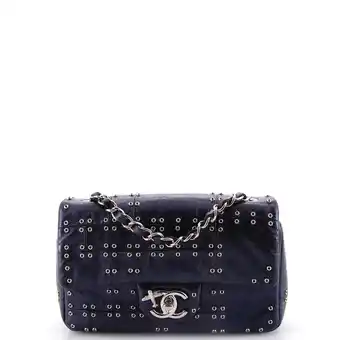Walmart Pre-Owned Airlines Classic Single Flap Bag Grommet Studded Calfskin Mini By Rebag offer