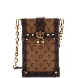 Walmart Pre-Owned Vertical Trunk Pochette Reverse Monogram Canvas By Rebag offer