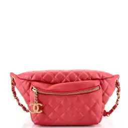 Walmart Pre-Owned Front Pocket Waist Bag Quilted Calfskin By Rebag offer