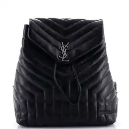 Walmart Pre-Owned LouLou Backpack Matelasse Chevron Leather Medium By Rebag offer