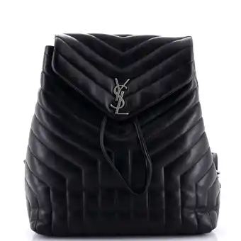 Walmart Pre-Owned LouLou Backpack Matelasse Chevron Leather Medium By Rebag offer