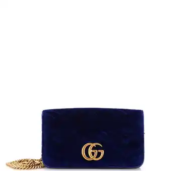 Walmart Pre-Owned GG Marmont Chain Flap Bag Matelasse Velvet Mini By Rebag offer