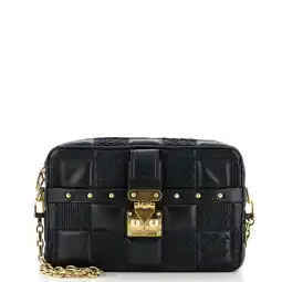 Walmart Pre-Owned Troca Handbag Damier Quilted Lambskin PM By Rebag offer