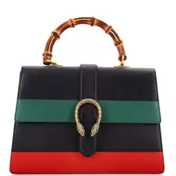 Walmart Pre-Owned Dionysus Bamboo Top Handle Bag Colorblock Leather Large By Rebag offer