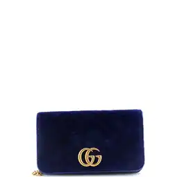 Walmart Pre-Owned GG Marmont Chain Flap Bag Matelasse Velvet Mini By Rebag offer