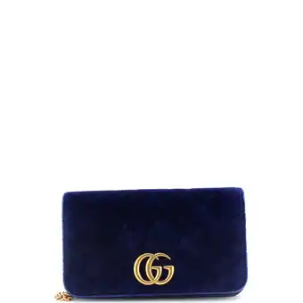 Walmart Pre-Owned GG Marmont Chain Flap Bag Matelasse Velvet Mini By Rebag offer