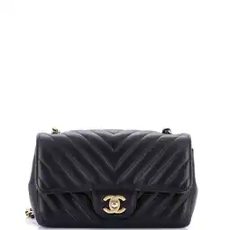Walmart Pre-Owned Classic Single Flap Bag Chevron Lambskin Mini By Rebag offer
