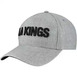 Walmart Men's Fanatics Heather Gray Los Angeles Kings Elements A-Frame Leather Strapback Hat offer