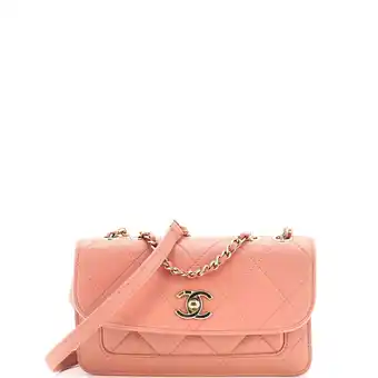 Walmart Pre-Owned CC Front Pocket Flap Bag Stitched Calfskin Small By Rebag offer