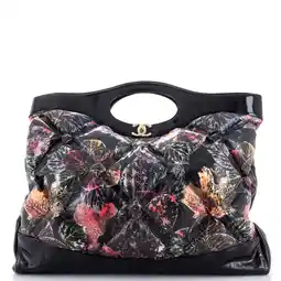 Walmart Pre-Owned 31 Shopping Bag Quilted Printed Puffy Leather XL By Rebag offer
