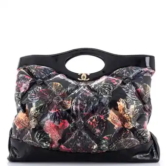 Walmart Pre-Owned 31 Shopping Bag Quilted Printed Puffy Leather XL By Rebag offer