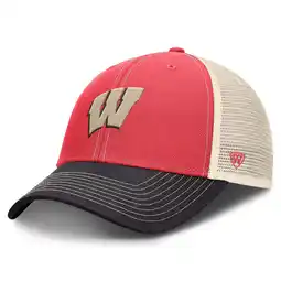Walmart Men's-Top of the World Red/Black Wisconsin Badgers Off-Road Trucker Adjustable Hat offer