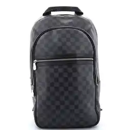 Walmart Pre-Owned Michael NM Backpack Damier Graphite By Rebag offer