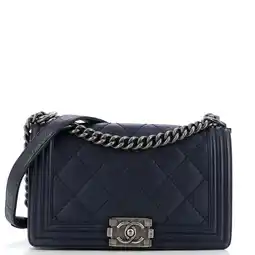 Walmart Pre-Owned Stitch Boy Flap Bag Quilted Calfskin Old Medium by Rebag offer