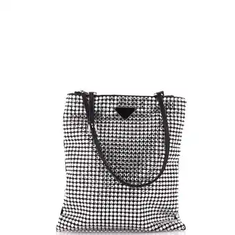 Walmart Pre-Owned Convertible Open Tote Crystal Embellished Satin Mini by Rebag offer