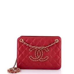 Walmart Pre-Owned Once Upon a Time Chain CC Accordion Tote Quilted Calfskin Small By Rebag offer