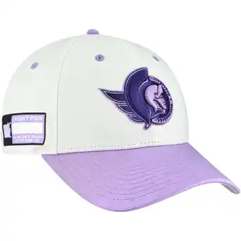 Walmart Men's Fanatics White/Lavender Ottawa Senators Authentic Pro Hockey Fights Cancer Adjustable Hat offer