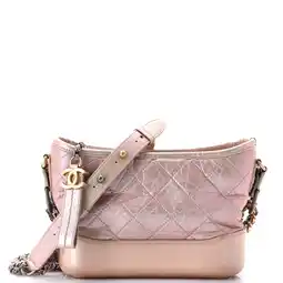 Walmart Pre-Owned Gabrielle Hobo Quilted Iridescent Aged Calfskin Small By Rebag offer
