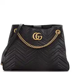 Walmart Pre-Owned GG Marmont Chain Shoulder Bag Matelasse Leather By Rebag offer