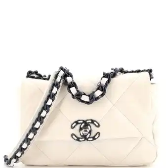 Walmart Pre-Owned 19 Flap Bag Quilted Glossy Calfskin Medium By Rebag offer