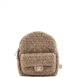 Walmart Pre-Owned CC Pocket Backpack Quilted Tweed Mini By Rebag offer