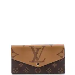 Walmart Pre-Owned Sarah Wallet NM Reverse Monogram Giant and Monogram Canvas offer