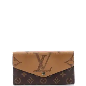 Walmart Pre-Owned Sarah Wallet NM Reverse Monogram Giant and Monogram Canvas offer