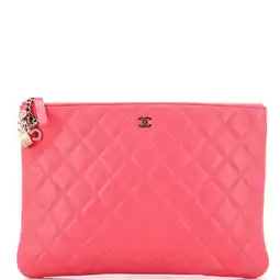 Walmart Pre-Owned CC Casino O Case Clutch Quilted Lambskin Medium By Rebag offer