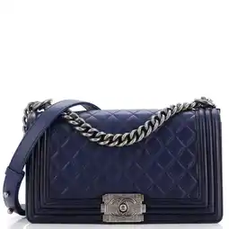 Walmart Pre-Owned Boy Flap Bag Quilted Lambskin Old Medium By Rebag offer