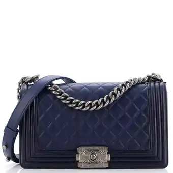 Walmart Pre-Owned Boy Flap Bag Quilted Lambskin Old Medium By Rebag offer