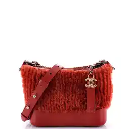 Walmart Pre-Owned Gabrielle Hobo Shearling and Leather Small By Rebag offer