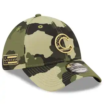 Walmart Men's New Era Camo Chicago Cubs 2022 Armed Forces Day 39THIRTY Flex Hat offer