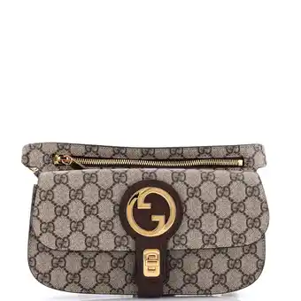Walmart Pre-Owned Blondie Flap Pocket Belt bag GG Coated Canvas By Rebag offer