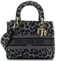 Walmart Pre-Owned Lady D-Lite Bag Mizza Embroidered Canvas Medium By Rebag offer