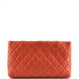 Walmart Pre-Owned Square Timeless Clutch Quilted Lambskin By Rebag offer