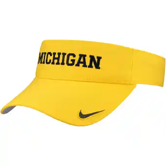 Walmart Men's Nike Maize Michigan Wolverines On-Field Ace Performance Adjustable Visor offer
