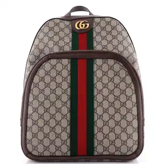 Walmart Pre-Owned Ophidia Backpack GG Coated Canvas Medium By Rebag offer