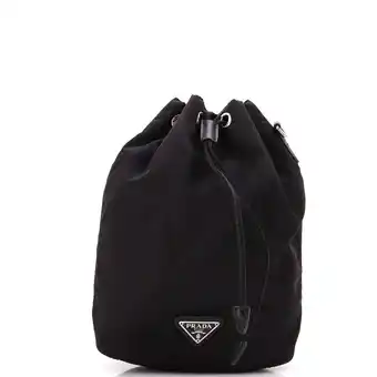 Walmart Pre-Owned Drawstring Wristlet Bucket Bag Tessuto Small By Rebag offer