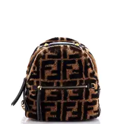 Walmart Pre-Owned Zip Backpack Zucca Shearling Mini By Rebag offer