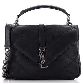 Walmart Pre-Owned Classic Monogram College Bag Quilted Leather Medium By Rebag offer