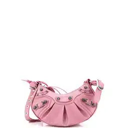 Walmart Pre-Owned Le Cagole Giant Studs Shoulder Bag Glitter Leather XS By Rebag offer