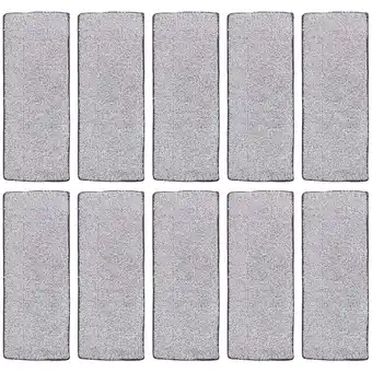Walmart Steam Mop Wet Dry Mop 10pcs Microfiber Pads Reusable Gray Floor Mops offer