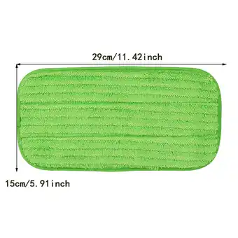 Walmart 2 Pack Microfiber Reusable Refills Mop Pads for Swiffer Wet Jet 12inch, Green Floor Cleaning offer