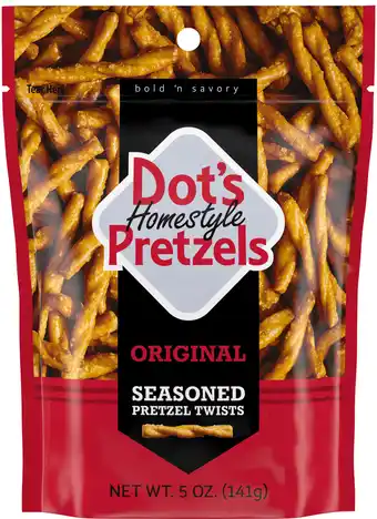 Walmart Dot's Homestyle Pretzels, Original Seasoned Pretzel Twists, 5 oz Snack Size Bag offer