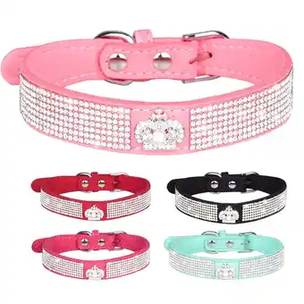 Walmart Dog Cat Collar Bling Diamond with Rhinestone Crown Decoration for Small Medium Large Dogs offer
