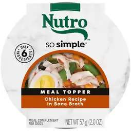 Walmart Nutro So Simple Chicken Recipe In Bone Broth Wet Dog Meal Complement, 2 Oz Tray offer