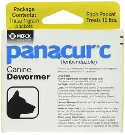 Walmart Panacur C Fenbendazole Canine Dewormer, Three 1-Gram Packets offer
