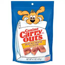 Walmart Canine Carry Outs Beef & Cheese Flavor Dog Treats, 4.7oz offer