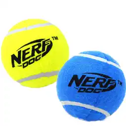 Walmart Nerf Dog 3-inch Squeak Tennis Ball Dog Toy, 2 Pack offer